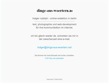 Tablet Screenshot of dinge-aus-woertern.net